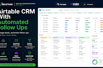 build an airtable CRM with automated follow ups
