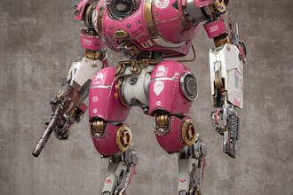 create custom mecha robot art