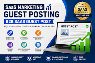 saas guest post and b2b link building with high da white hat backlinks