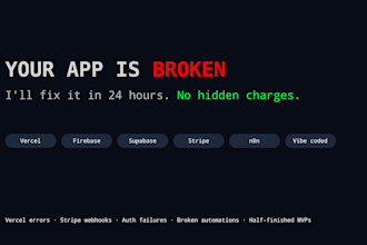 fix your broken ai generated app, automation, or deployment error
