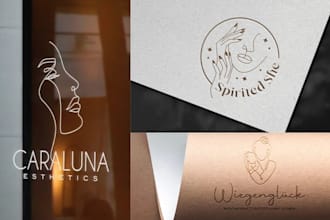 esign a luxury geometric or a line art logo