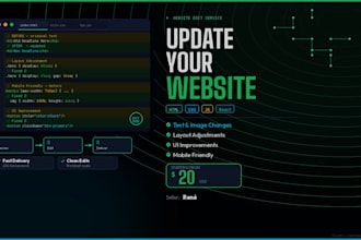 make small edits to your HTML CSS javascript react or next js website