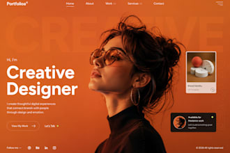 design an amazing portfolio website with resume