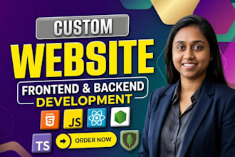 build a custom website with frontend and backend