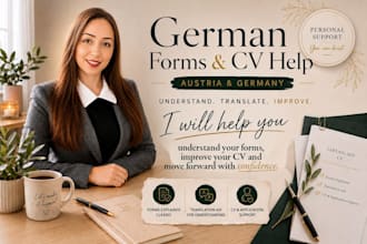 help with austrian and german forms, cvs and job applications