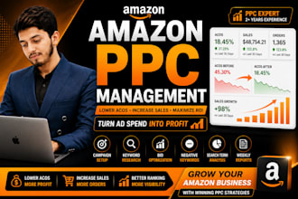 manage and optimize amazon PPC campaigns to increase sales and lower acos