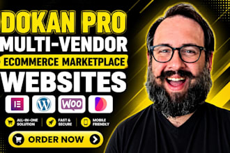 build multi vendor ecommerce marketplace website, multivendor website dokan wcfm