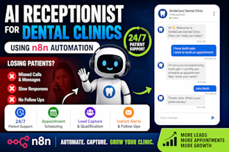 build an ai receptionist chatbot for dental clinics using n8n