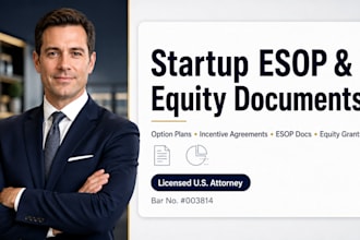 draft startup equity incentive agreements and compensation plans