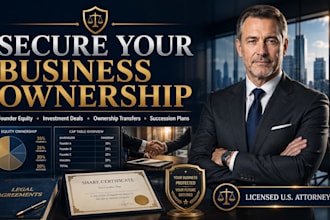 prepare business investment agreements for founders and investors