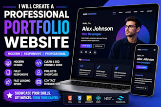 create a modern responsive portfolio website