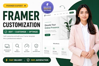 customize, edit and redesign your framer template professionally