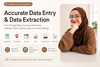do manual data entry web research extraction and cleaning