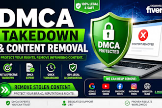 do dmca takedown to remove leaked and infringing content