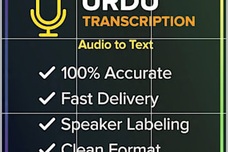 do professional urdu transcription