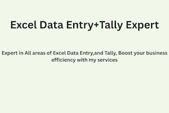 do expert excel data entry, tally bookkeeping and data cleanup