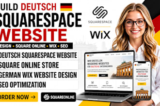 build deutsch squarespace website design square online german wix website seo