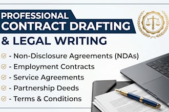 draft a custom contract or legal agreement for your business