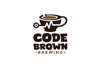 design code brown brewing coffee company logo