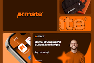 design a wordmark logo and complete brand identity kit