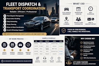 provide transport dispatch reservation coordination services