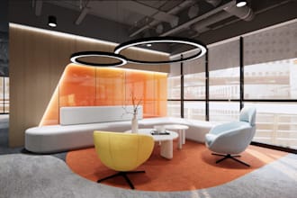 renovate office interior 3d rendering,architect 2dplan,workspace,conference room