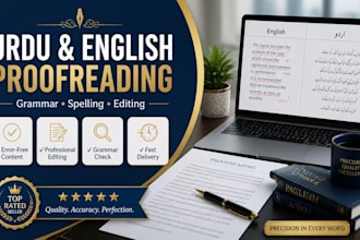 provide english and urdu proofreading and editing services