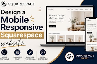 design mobile responsive squarespace website