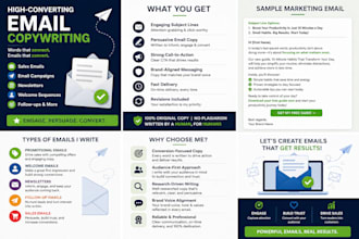 write high converting email copy for sales and marketing campaigns