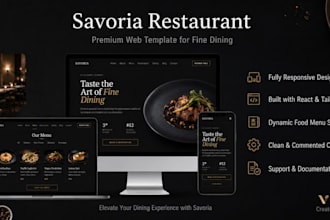 create a luxury restaurant website