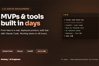 build your mvp, ai app or tool fast with claude code