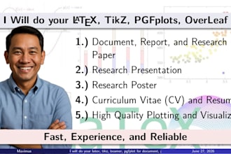 do your latex, tikz, beamer, pgfplot for document, paper, presentation, plotting