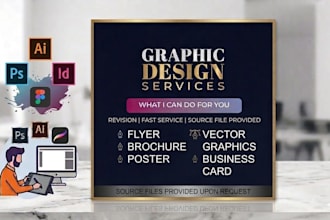 provide graphic design flyer design and photo editing