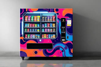 create eye catchy vending machine wrap designs