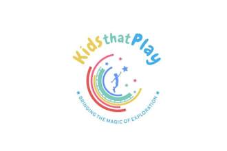 make inspiring parents and children logo with fun and play