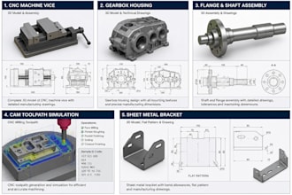 create cad designs and cnc cam toolpaths for manufacturing