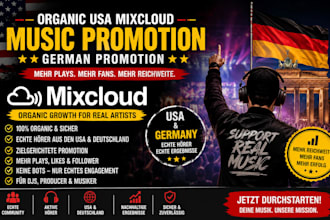 do organic USA mixcloud music promotion german promotion