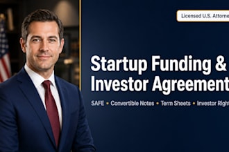 draft a startup investor agreement and funding contract as US attorney