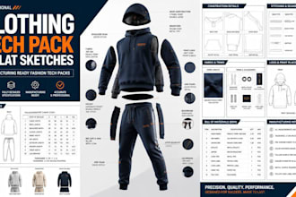 design production ready apparel tech pack