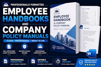 format employee handbooks and company policy manuals in word
