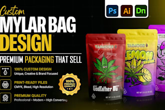 design premium custom mylar bag packaging and pouch design