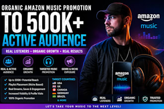organic amazon music promotion to 500k active audience