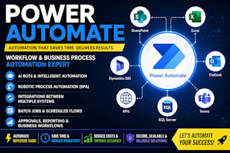 build microsoft power automate flows, ai automations, bots, and integrations