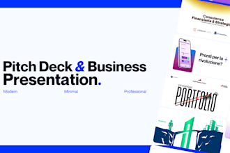 design a professional pitch deck and business presentation