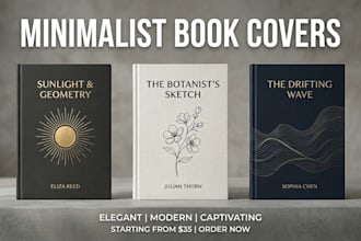 design a professional book cover for print and ebook