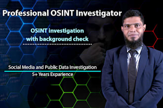 osint investigation with background check and give info
