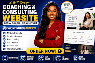 design coaching website consulting website for a coach build wordpress website