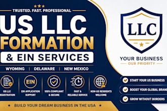 be your registered agent for us llc and business formation support