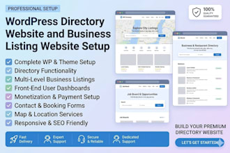do wordpress directory website and business listing website setup