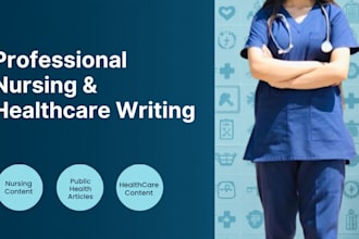 write nursing, public health and healthcare articles